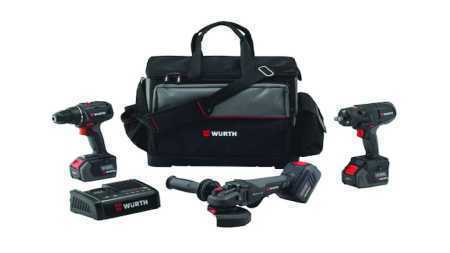 M-CUBE Power Tool Set (cordless angle grinder / cordless drill driver / cordless impact driver)